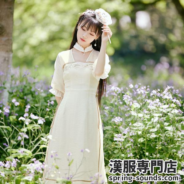 漢服風ワンピース チャイナ服　撮影「十三余--季夏」