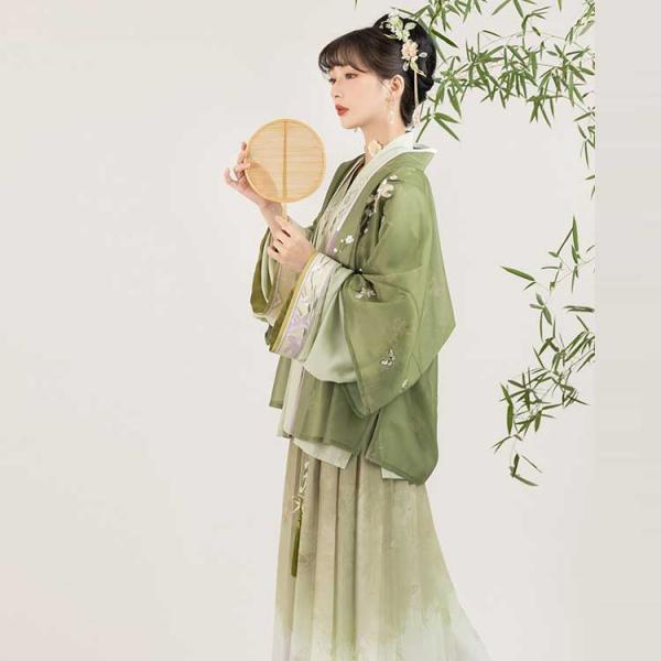 「池夏--庭芜绿」 5点セット  宋制漢服 チャイナ服 レディース