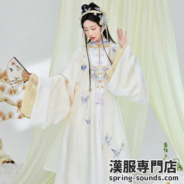 漢服 明制 刺繍  チャイナ服　撮影「十三余--浮生蝶梦-中国昆曲博物馆联名」