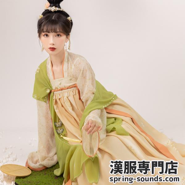 「池夏--扑棱蛾子」 4点セット 刺繍 唐制漢服 チャイナ服 レディース