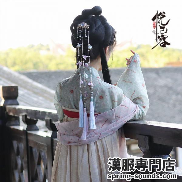 【ヘアクリップ1点】漢服髪飾 天然石 【悦己容--苏樱凉】