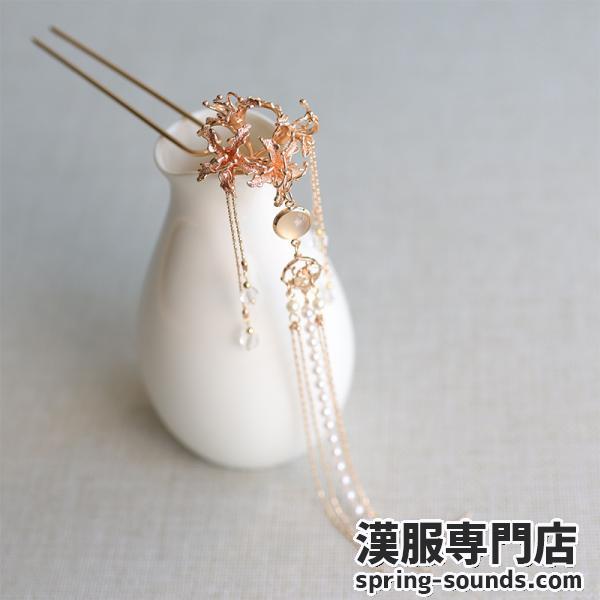 【かんざし1点】明制漢服髪飾 彼岸花【悦己容--[彼岸花]】