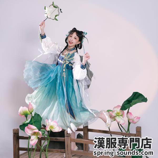 2点セット 漢服ワンピース チャイナ服　撮影[小乔青蛇-王者荣耀联名]