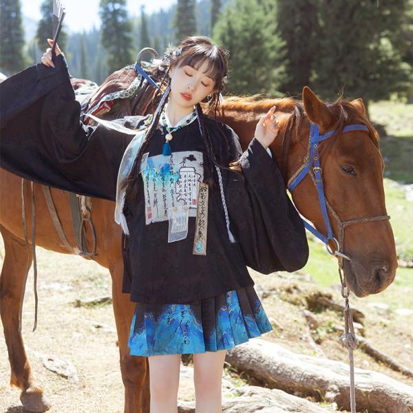 2点セット ミニ漢服 チャイナ服　撮影「十三余--[八破锦灰]