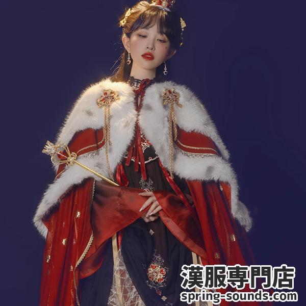 ディズニー 赤の女王風マント 秋冬 The Red Queen[迪士尼红皇后-红桃权杖]