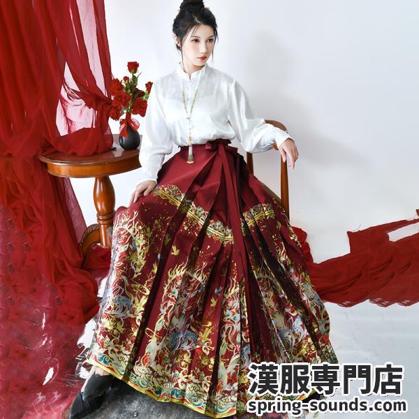 馬面裙 漢服スカート 馬面裙  女性漢服公演 撮影 【如梦霓裳&混沌】