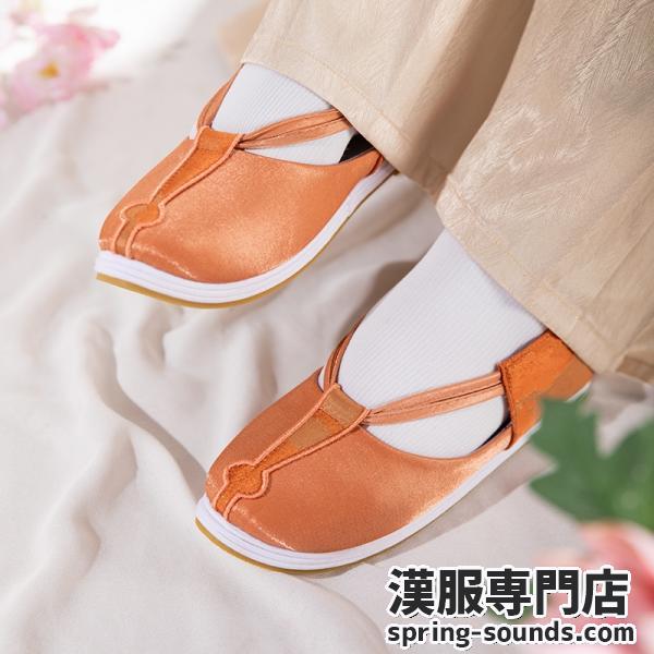 【靴1足】唐代漢服靴 オレンジ レディース 秋日