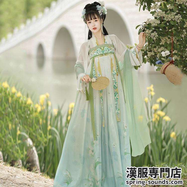 唐制レディース漢服 花柄刺繍 妃亦坊【赏瑶灯】_♥レディース