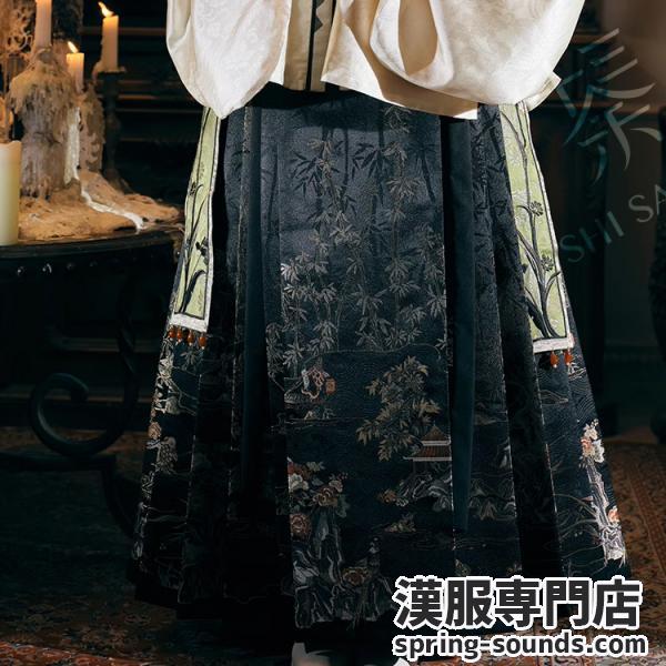馬面裙 スカート 明制レディース漢服 [竹下听澜]