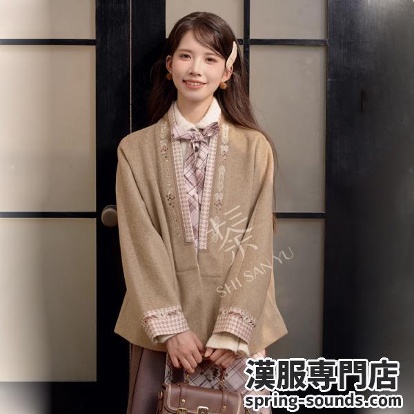 改良刺繍漢服 チャイナ服 [葡萄红茶]