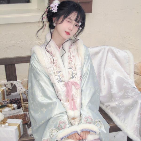 梅柄刺繍 明制レディース漢服　远山乔【莓雪缨珞】