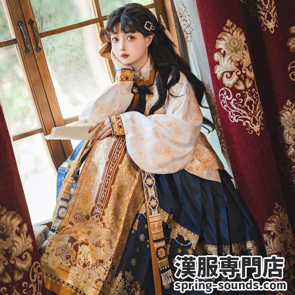 刺繍レディース漢服 明制　驯鹿少女