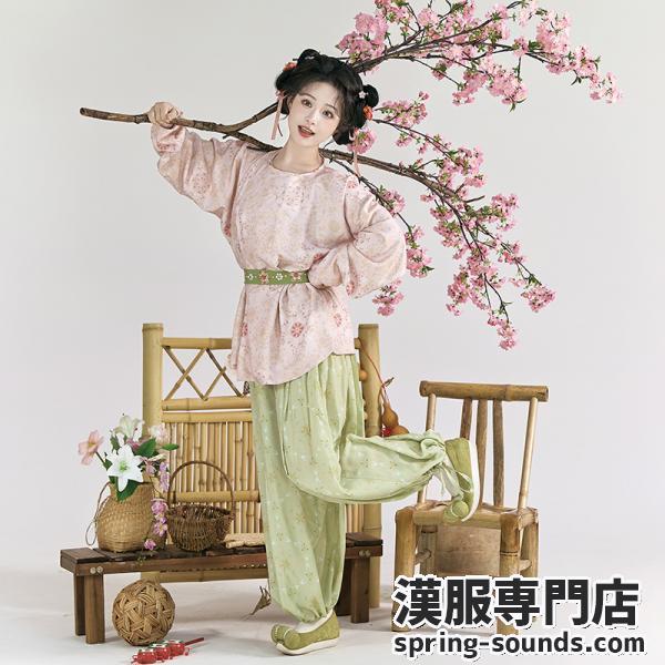 3点セット 唐制レディース漢服　【桃花笑】