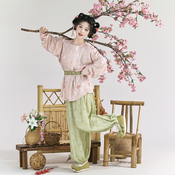 3点セット 唐制レディース漢服　【桃花笑】