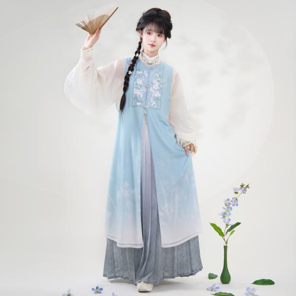 漢服 花柄刺繍 [一帘疏影]