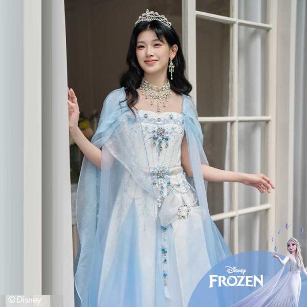 マント ディズニー風漢服 Elsa姫風 エルサ 撮影 アナと雪の女王【迪士尼 艾莎-以冰雪之名】