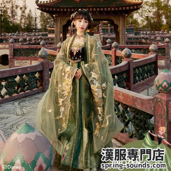 ディズニー風広袖コート Anna ディズニーアナ風  「十三余-迪士尼安娜-阿伦戴尔的宝石」