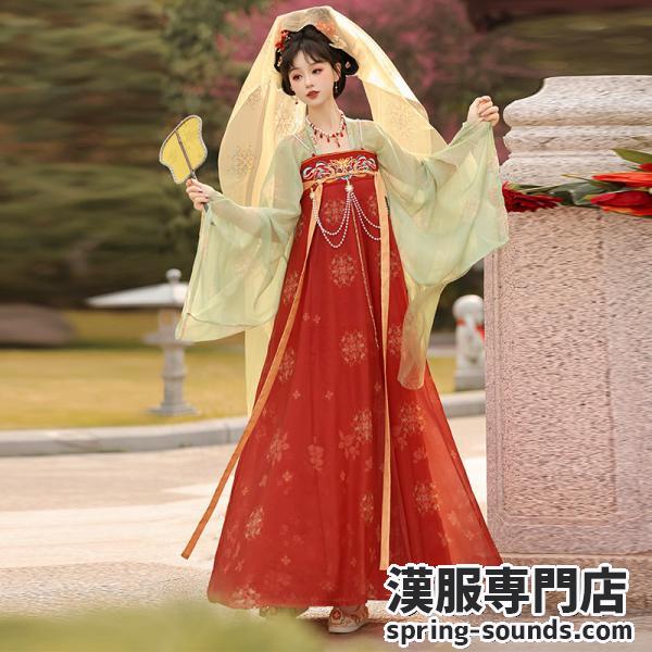 唐制刺繍レディース漢服 【花有约】