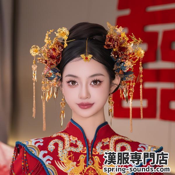 チャイナ風髪飾り 中華風 撮影 結婚式