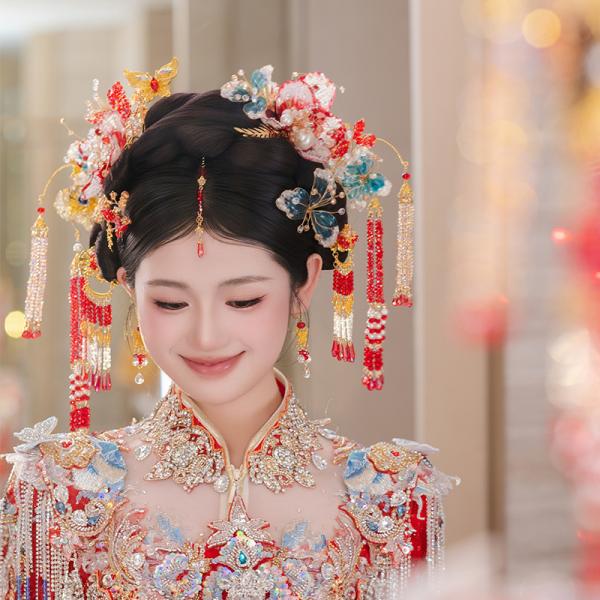 チャイナ風髪飾り 中華風 撮影 結婚式