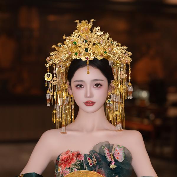 チャイナ風髪飾り 中華風 撮影 結婚式