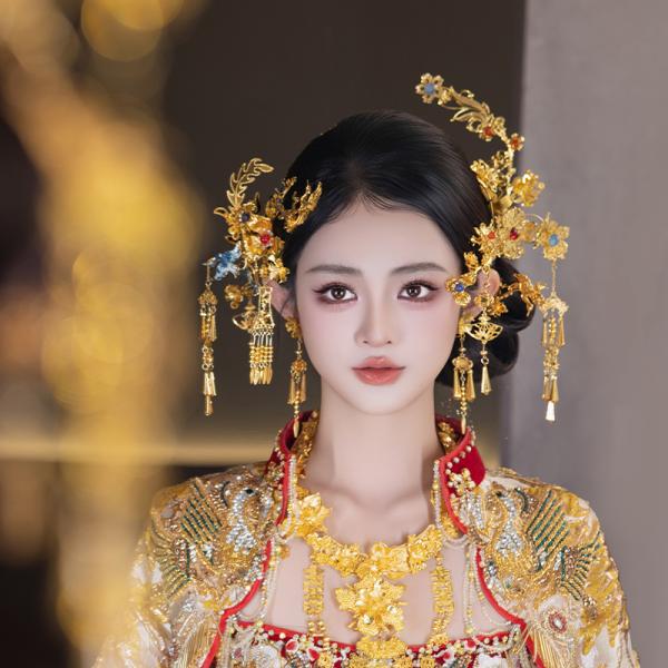 チャイナ風髪飾り 中華風 撮影 結婚式