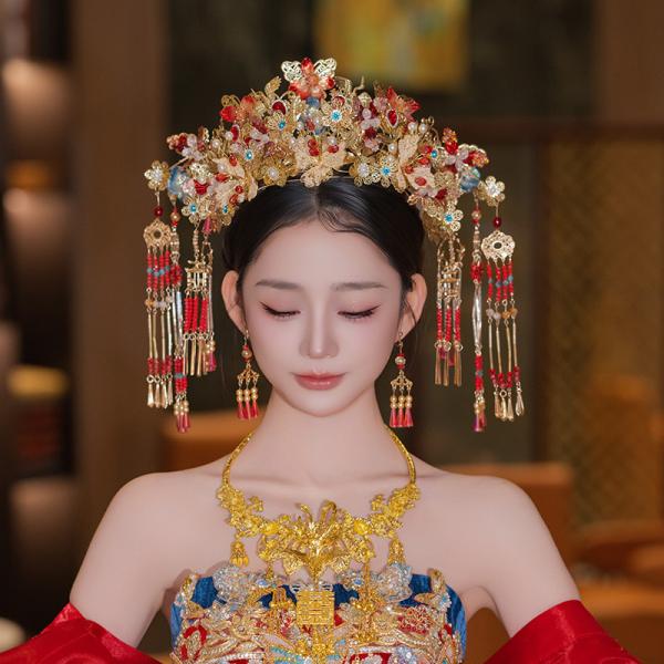 チャイナ風髪飾り 中華風 撮影 結婚式