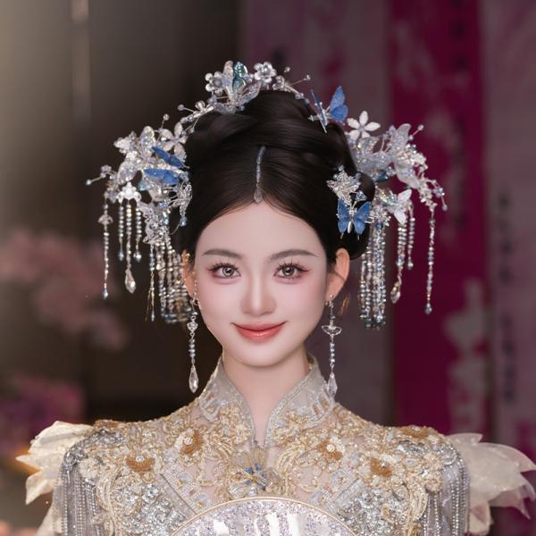 チャイナ風髪飾り 中華風 撮影 結婚式