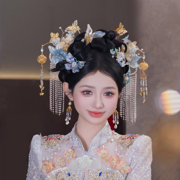 チャイナ風髪飾り 中華風 撮影 結婚式