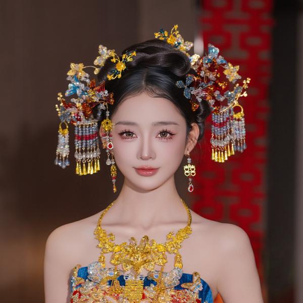 チャイナ風髪飾り 中華風 撮影 結婚式
