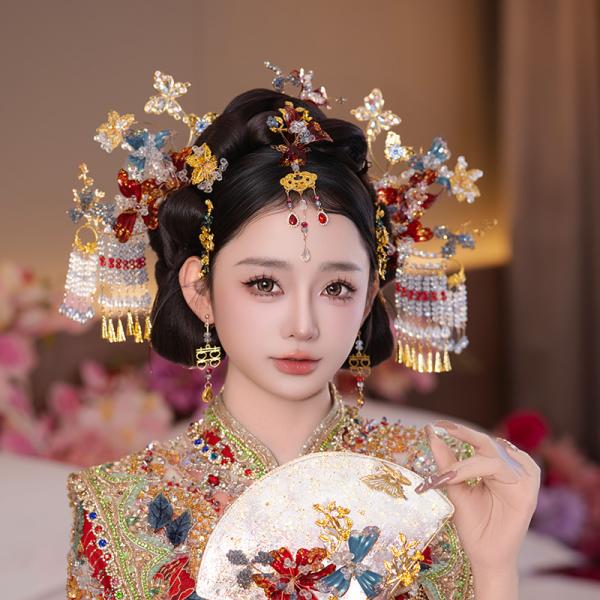 チャイナ風髪飾り 中華風 撮影 結婚式