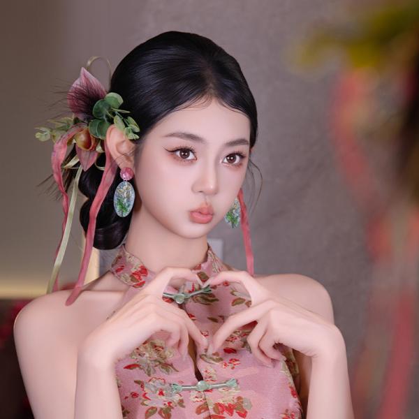 チャイナ風髪飾り 中華風 撮影 結婚式