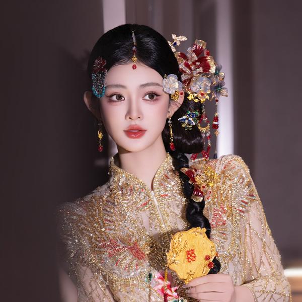 チャイナ風髪飾り 中華風 撮影 結婚式 D0496