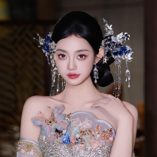 チャイナ風髪飾り 中華風 撮影 結婚式 D0490