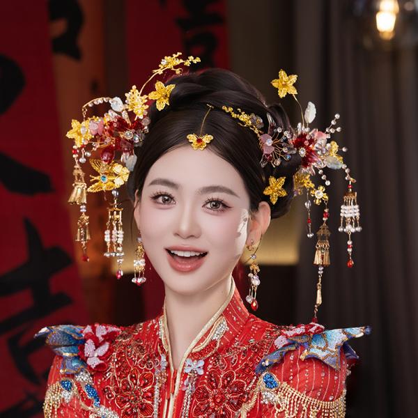チャイナ風髪飾り 中華風 撮影 結婚式 G0176