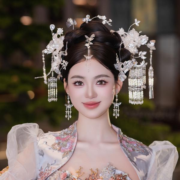 チャイナ風髪飾り 中華風 撮影 結婚式 D0480