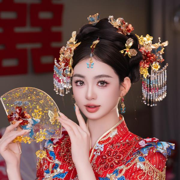 チャイナ風髪飾り 中華風 撮影 結婚式 G0171