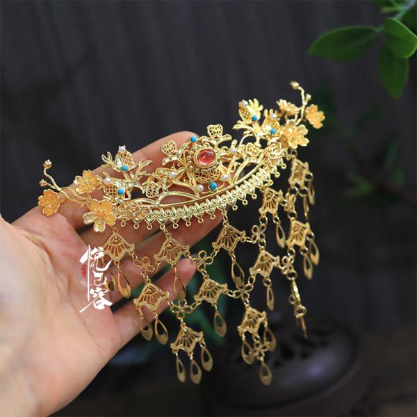 ヘアクリップ 髪飾り 手作り 悦己容[金帘雨]