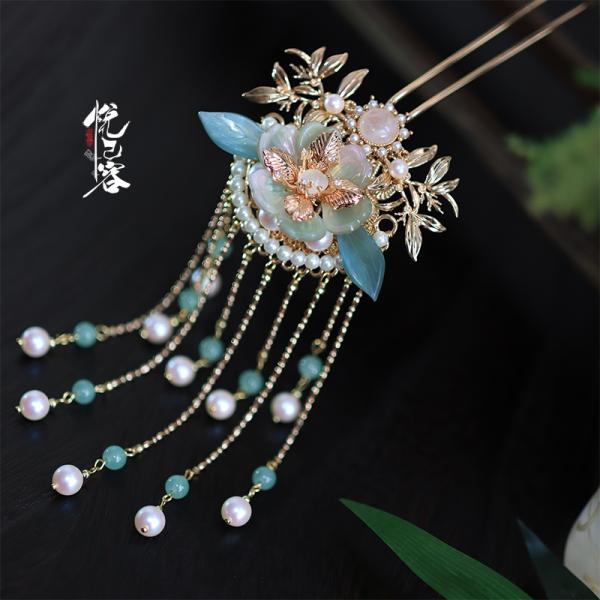かんざし 手作り 悦己容[花锦簇]