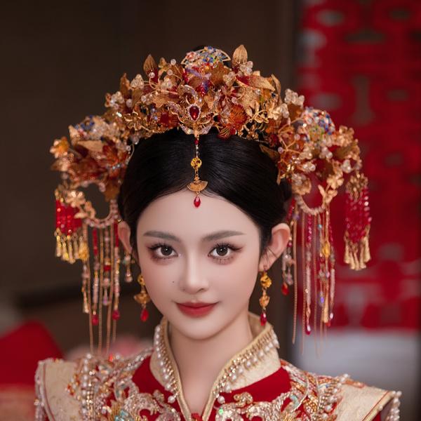 チャイナ風髪飾り 中華風 撮影 結婚式 G0161