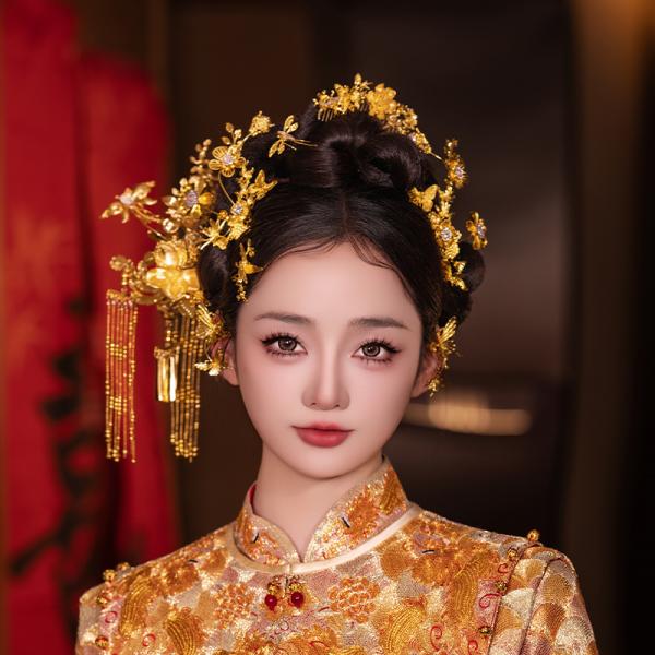 チャイナ風髪飾り 中華風 撮影 結婚式 MF2442