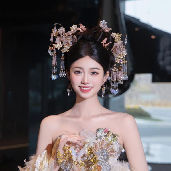チャイナ風髪飾り 中華風 撮影 結婚式 G0183