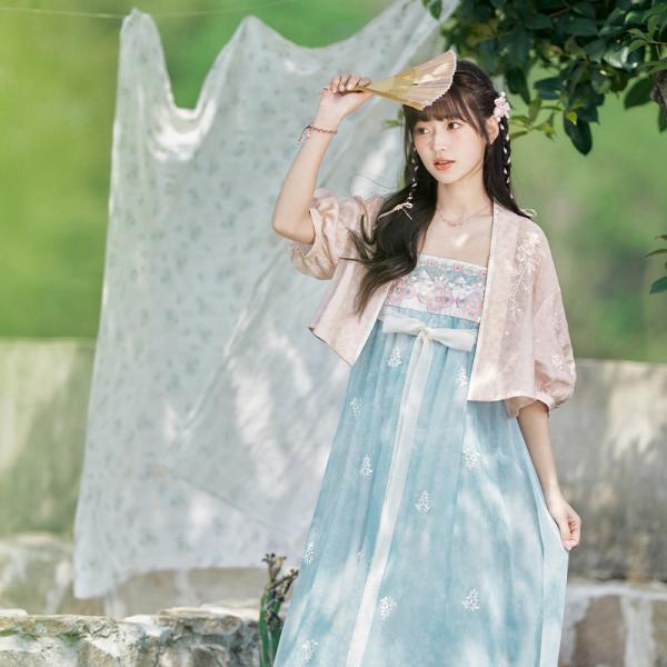 2点セット 刺繍レディース漢服  十三余[桃汐]