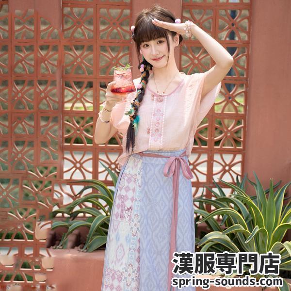 花柄刺繍レディース漢服 　[解忧符]