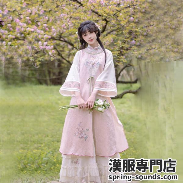 明制レディース漢服 花柄刺繍　远山乔【临水照花】