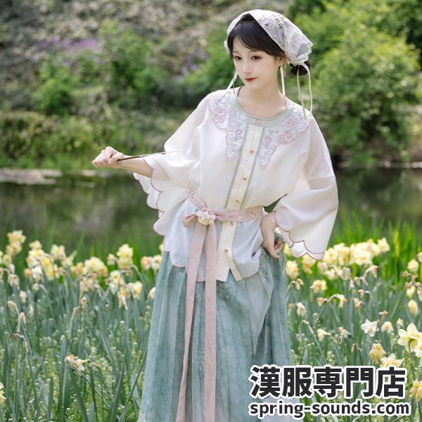 レディース漢服 刺繍漢服 远山乔【茶色铃香】