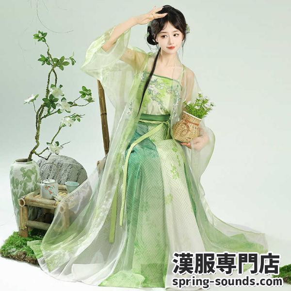 花柄刺繍漢服 宋制レディース漢服