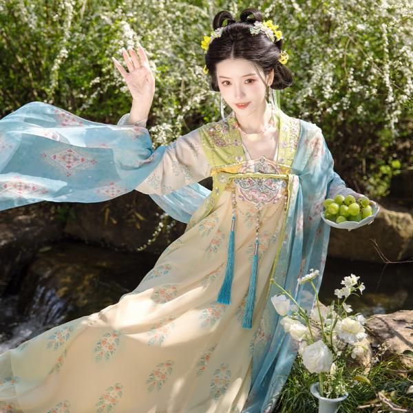 唐制漢服 刺繍漢服 远山乔【莺歌绣梦】