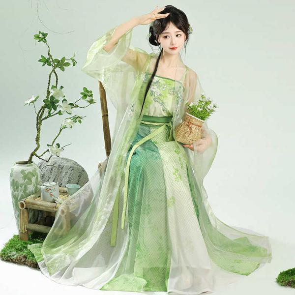 花柄刺繍漢服 宋制レディース漢服