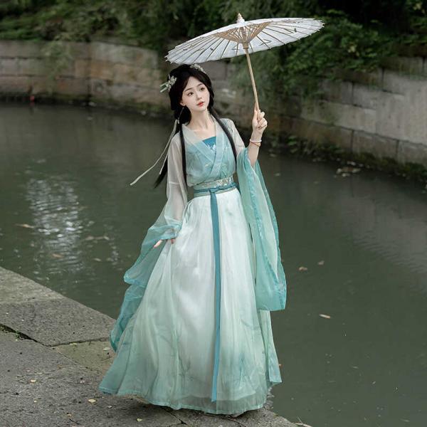 花柄刺繍漢服 南北朝レディース漢服